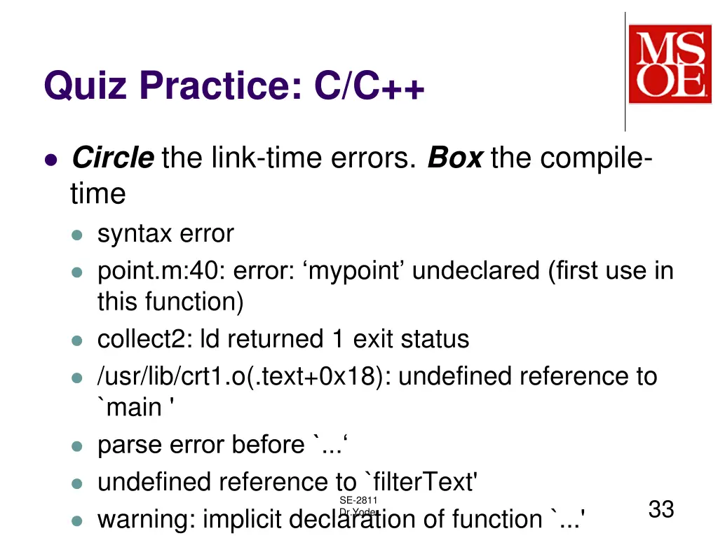 quiz practice c c
