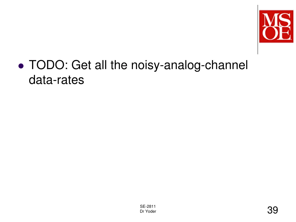 todo get all the noisy analog channel data rates