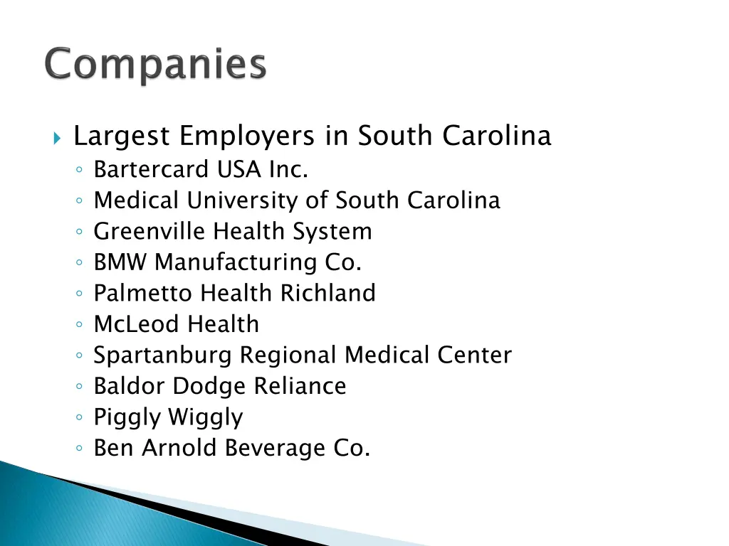 largest employers in south carolina bartercard