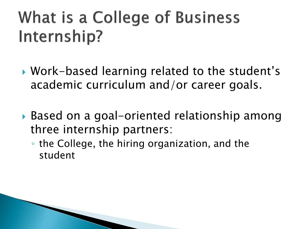 work based learning related to the student