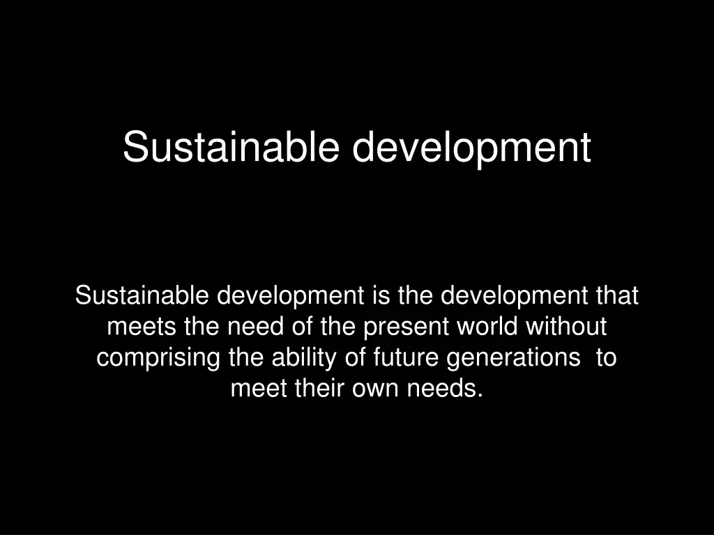 sustainable development 1