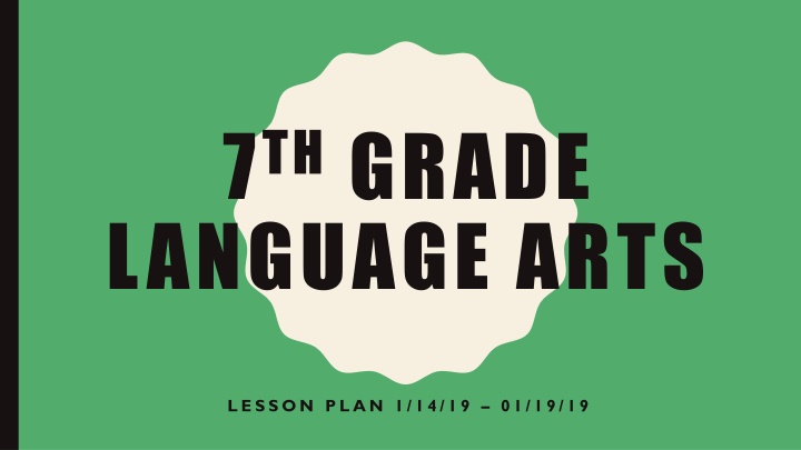 7 th grade language arts