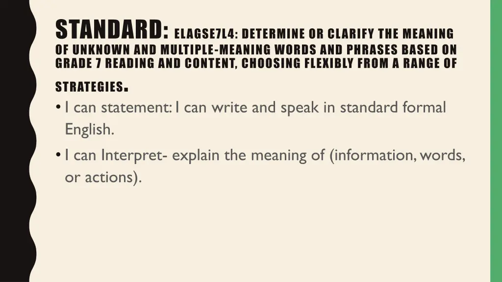 standard elagse7l4 determine or clarify