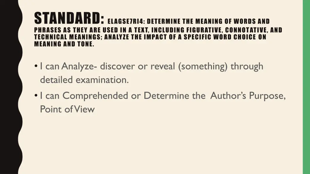 standard elagse7ri4 determine the meaning