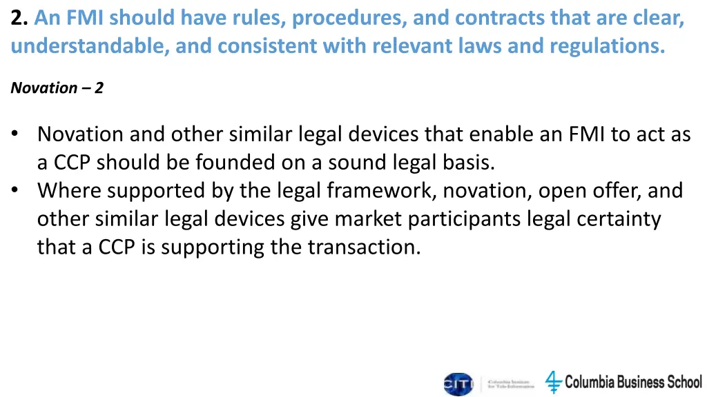 2 an fmi should have rules procedures 8