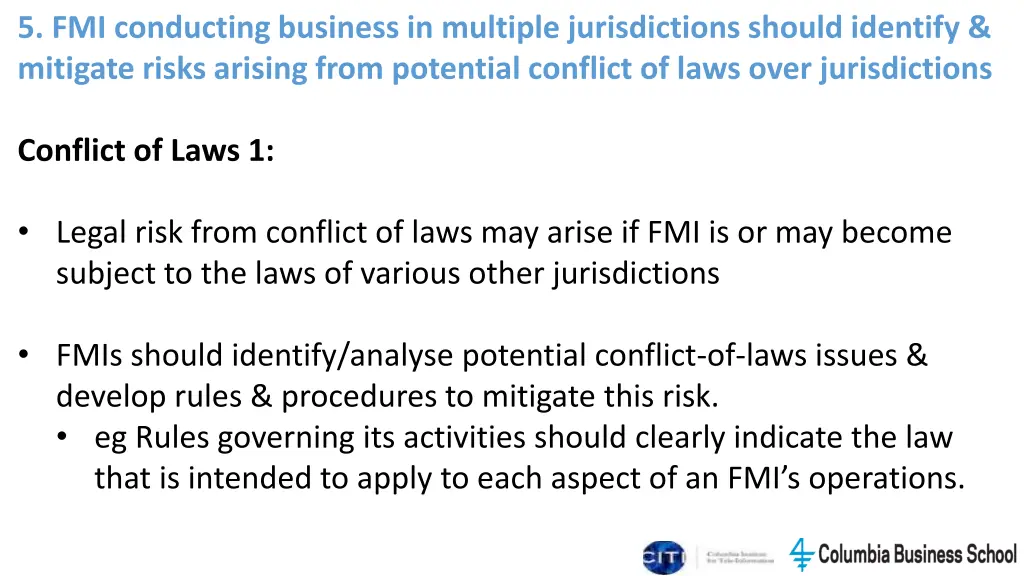 5 fmi conducting business in multiple