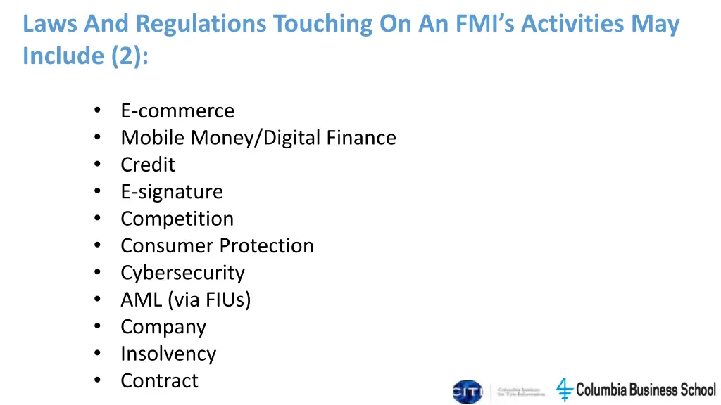 laws and regulations touching