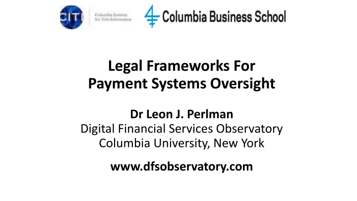 legal frameworks for payment systems oversight