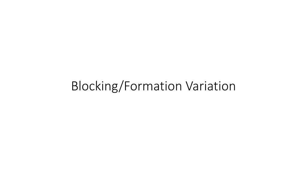 blocking formation variation