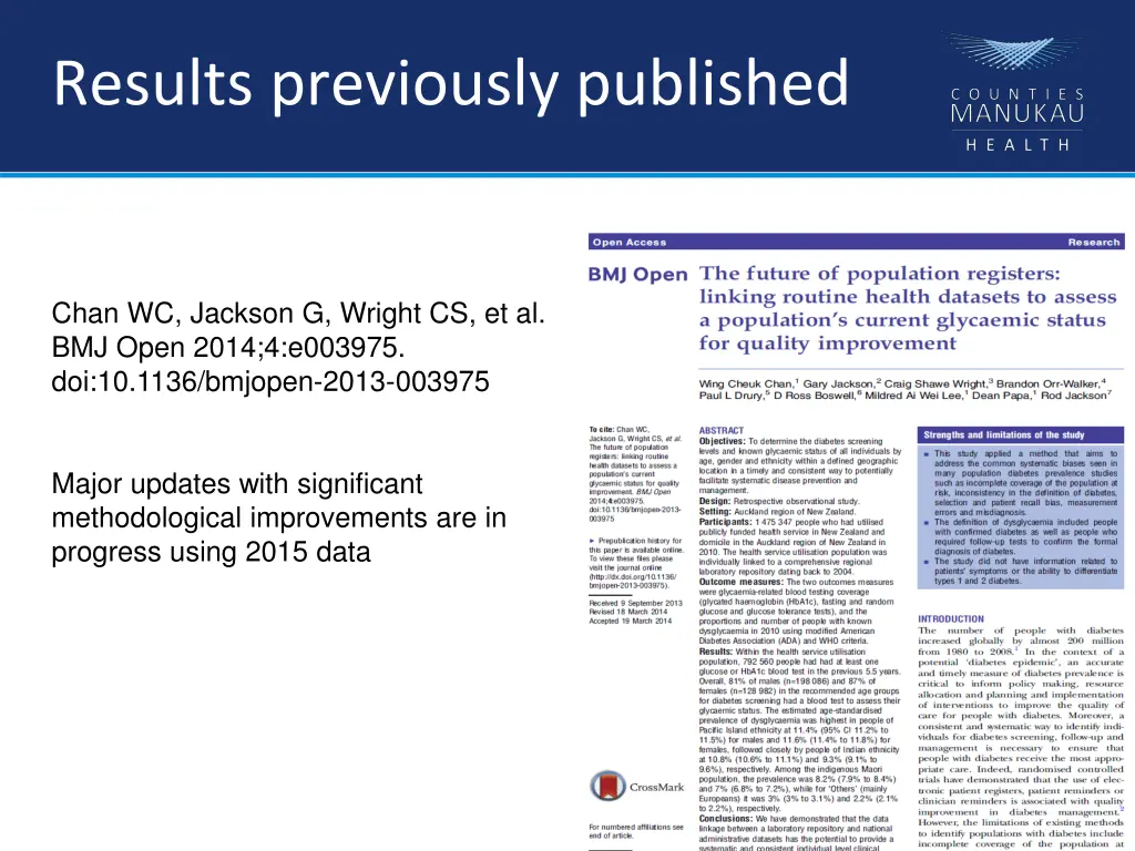 results previously published