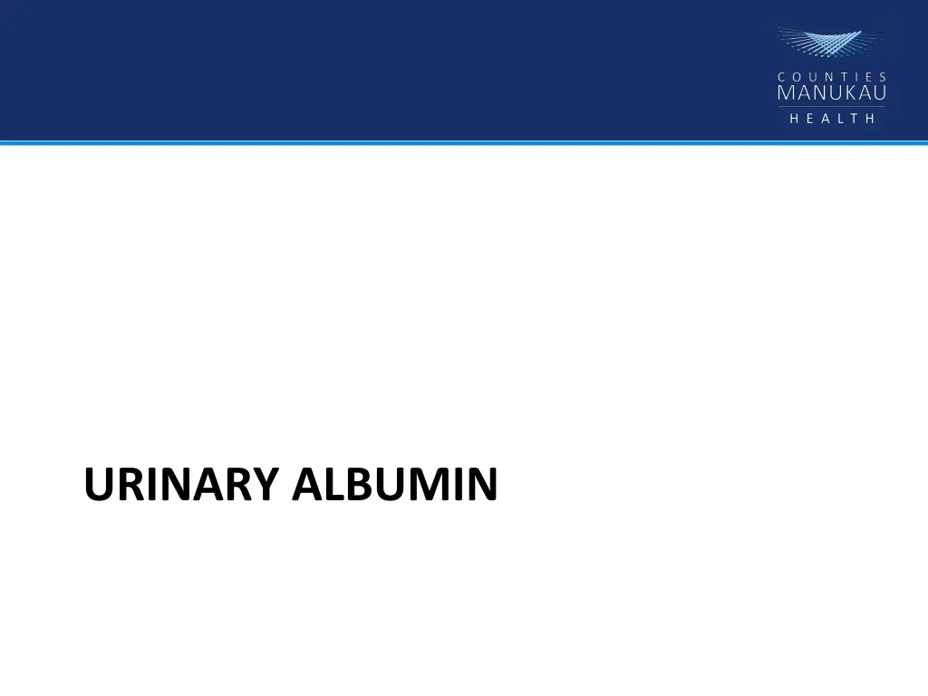 urinary albumin