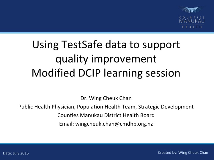 using testsafe data to support quality