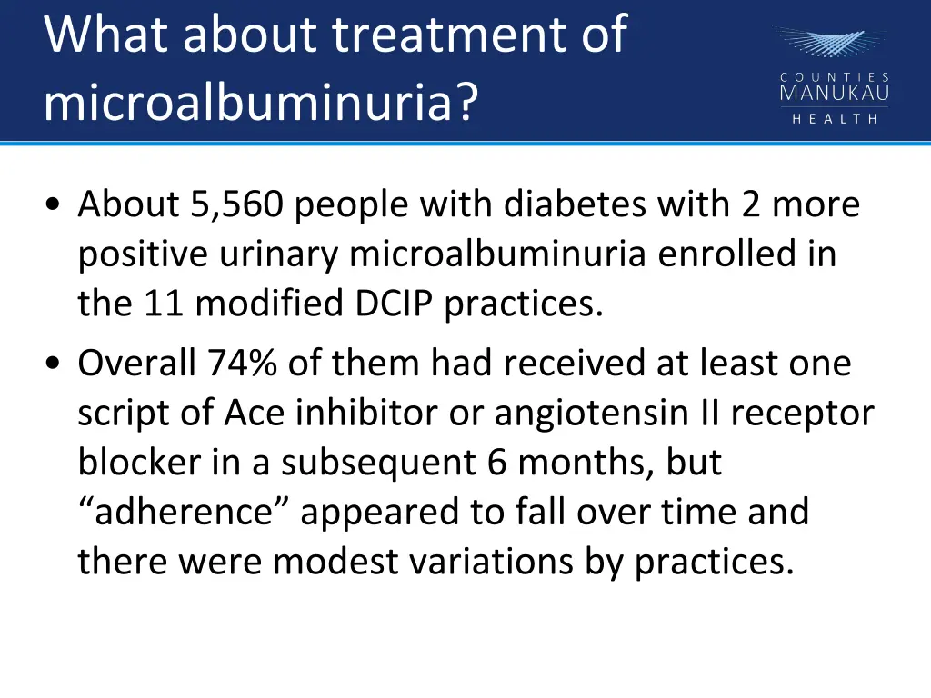 what about treatment of microalbuminuria