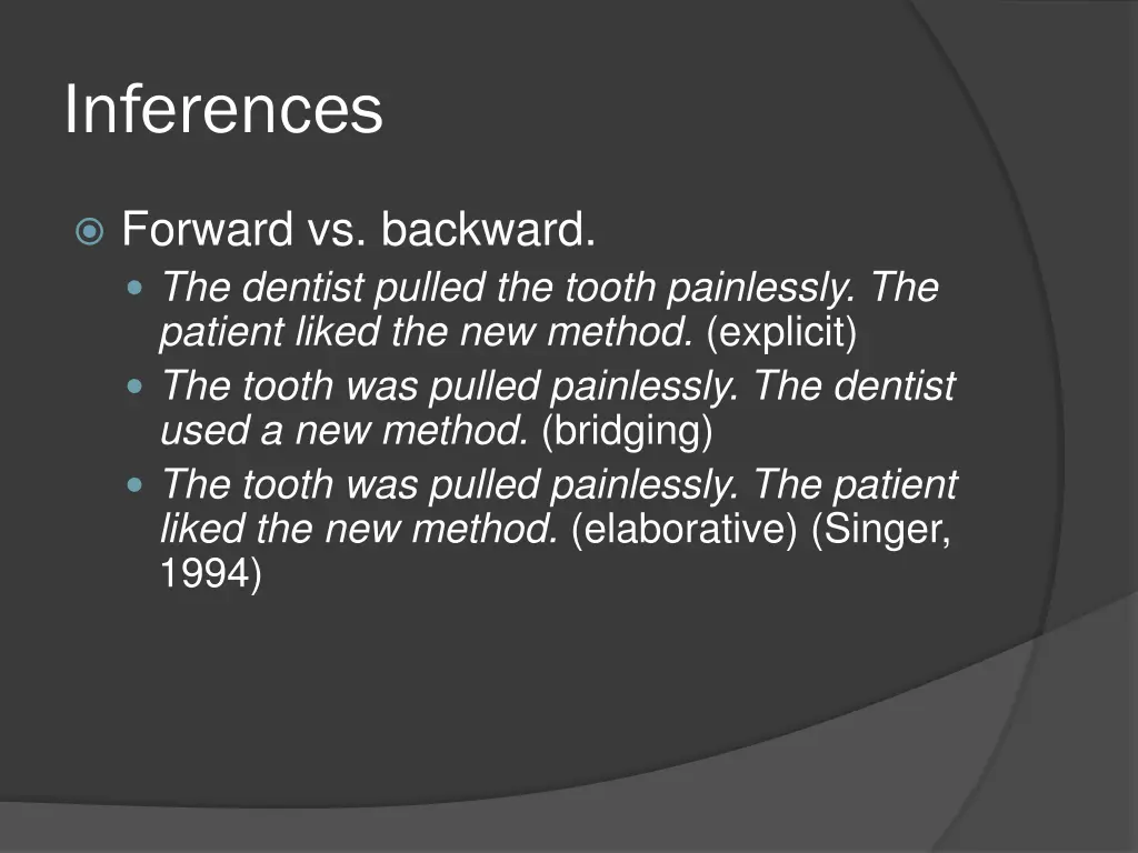 inferences 10