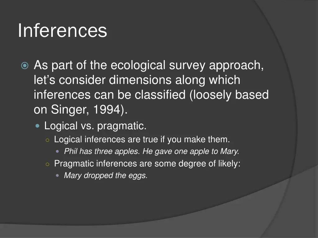 inferences 6
