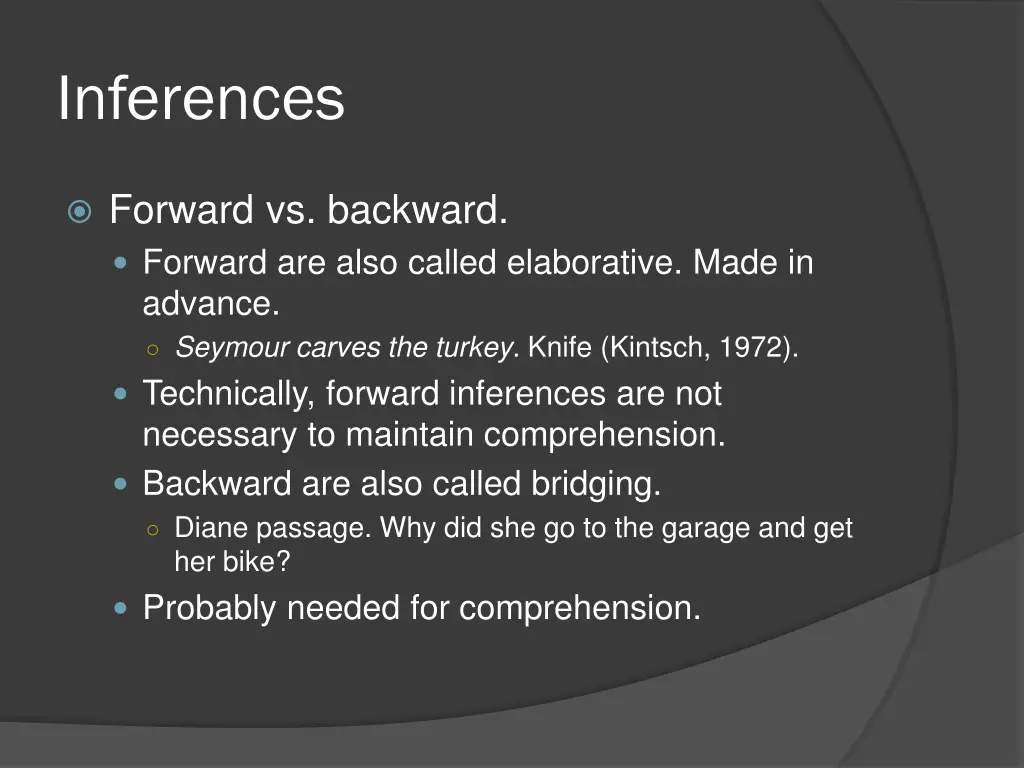 inferences 8