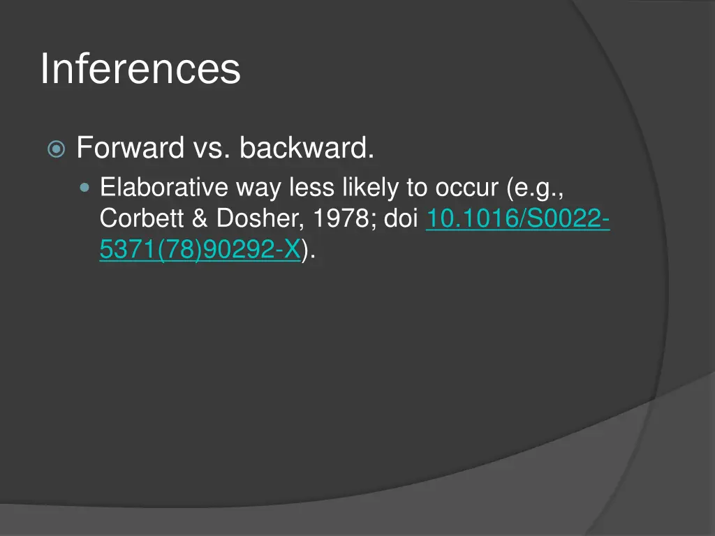 inferences 9