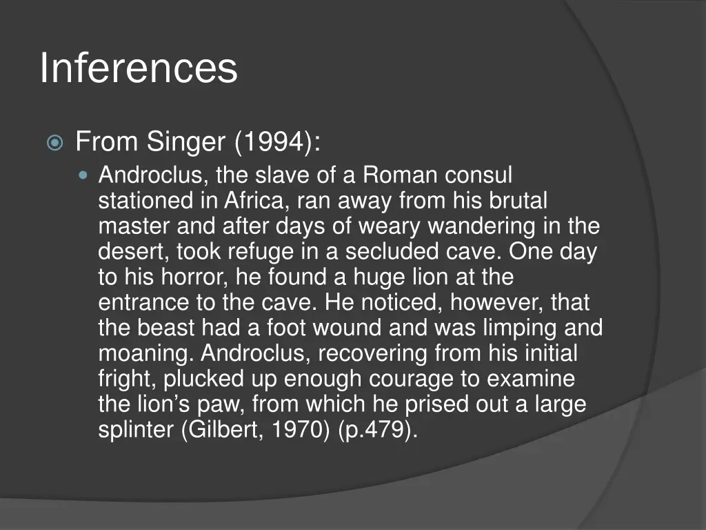 inferences