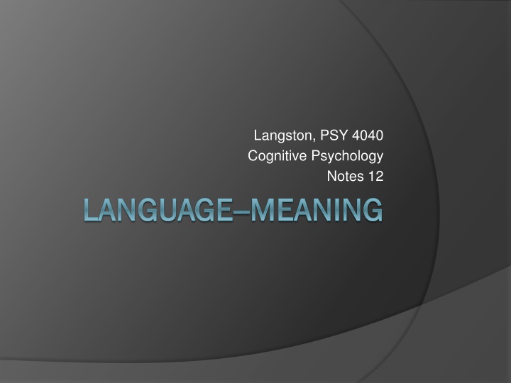 langston psy 4040 cognitive psychology