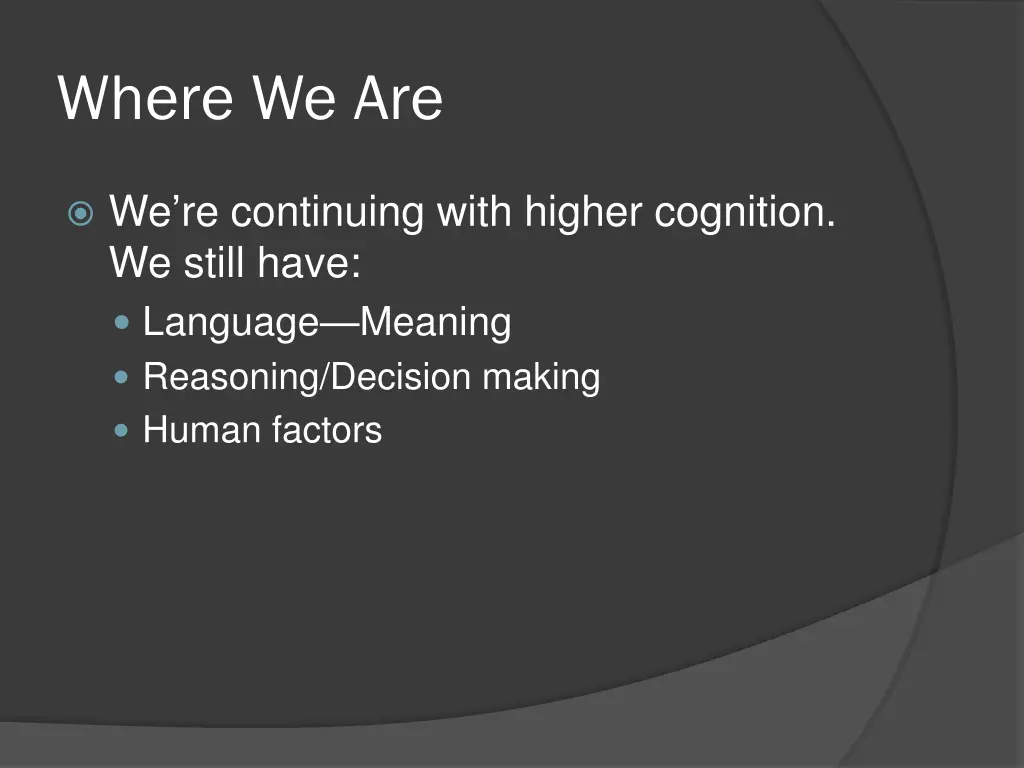 where we are