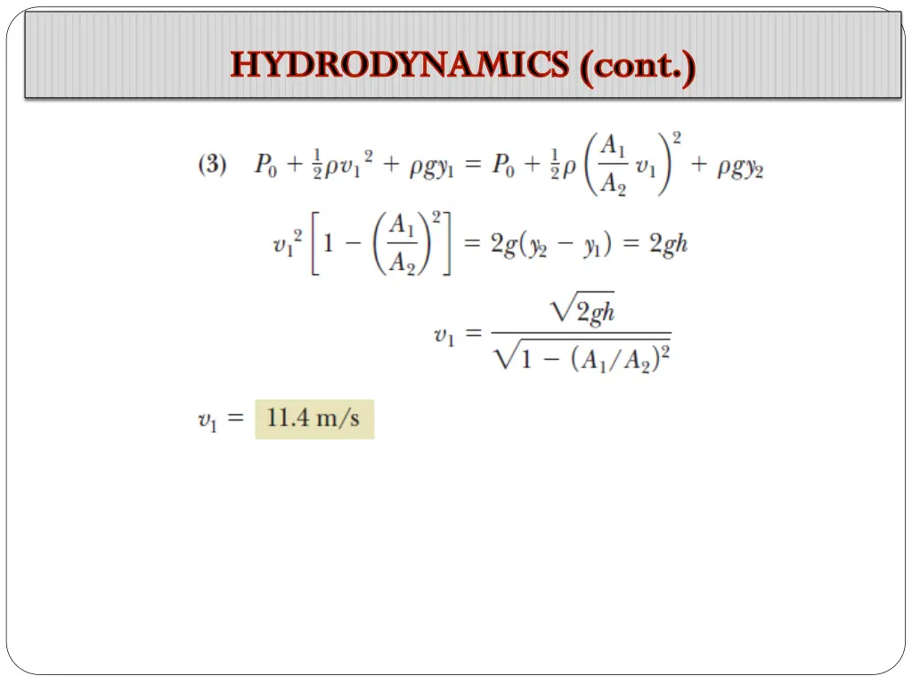 hydrodynamics cont 6