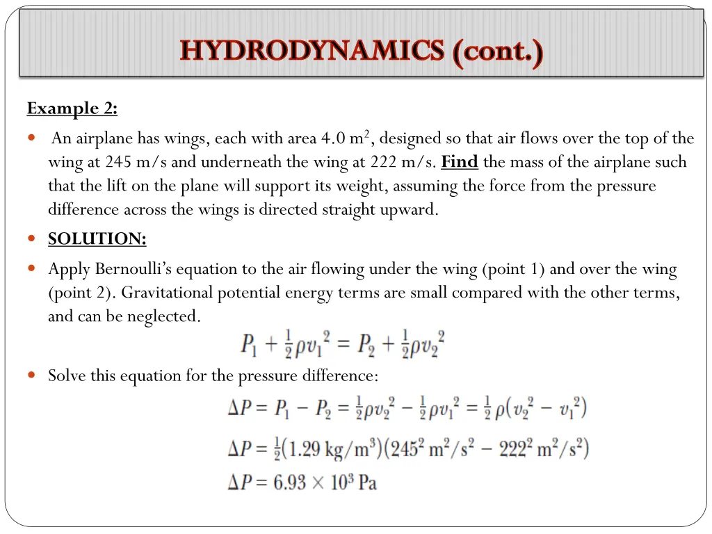 hydrodynamics cont 8