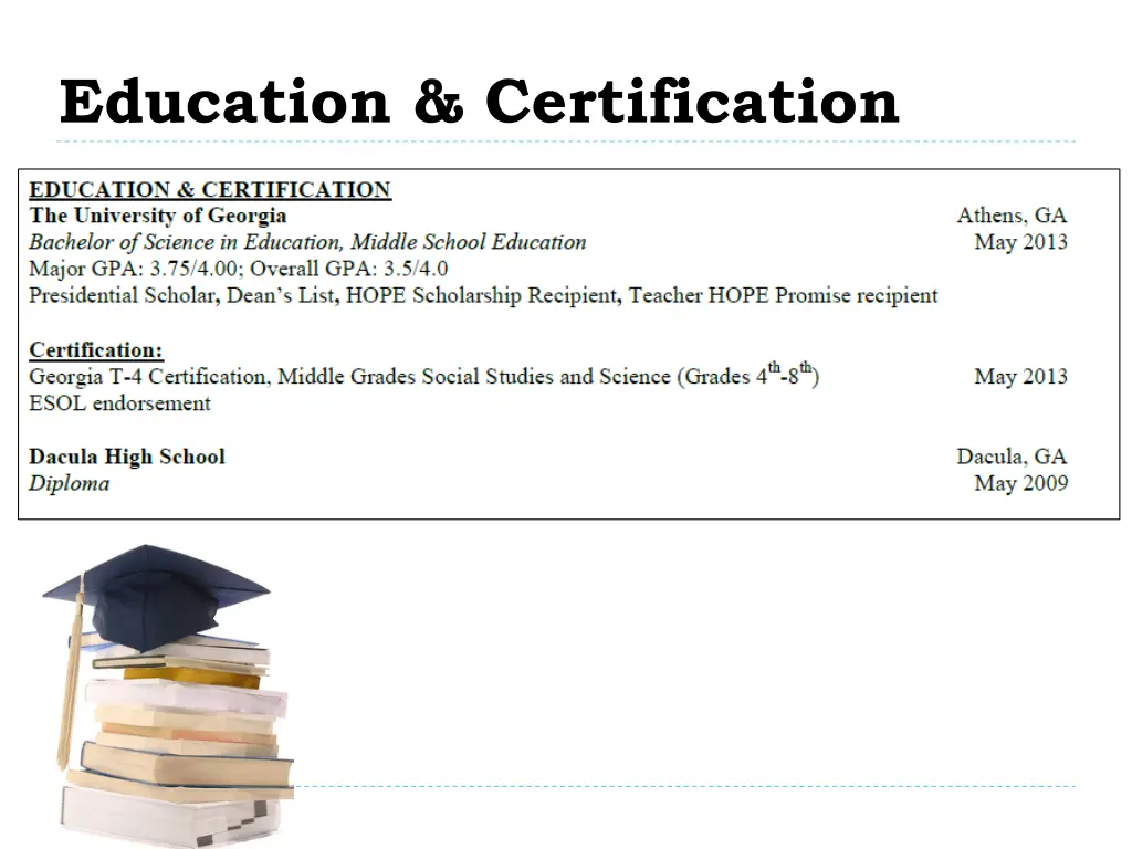 education certification 1