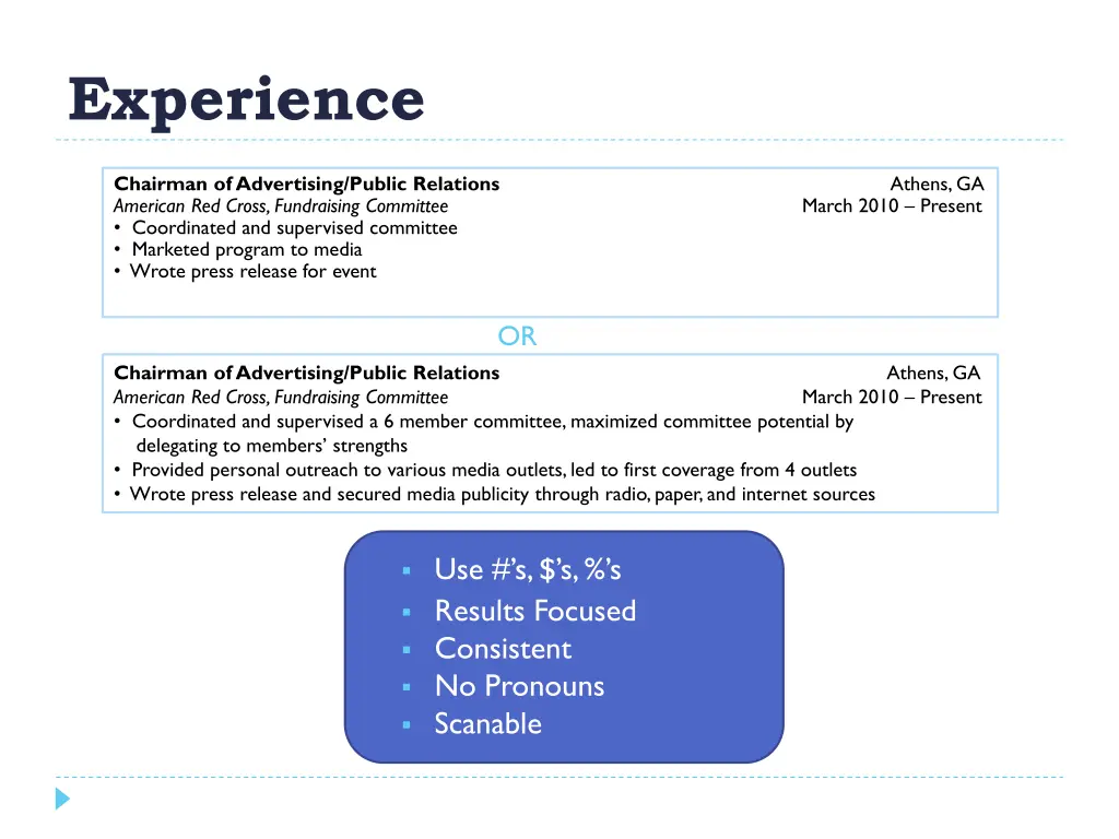 experience 1
