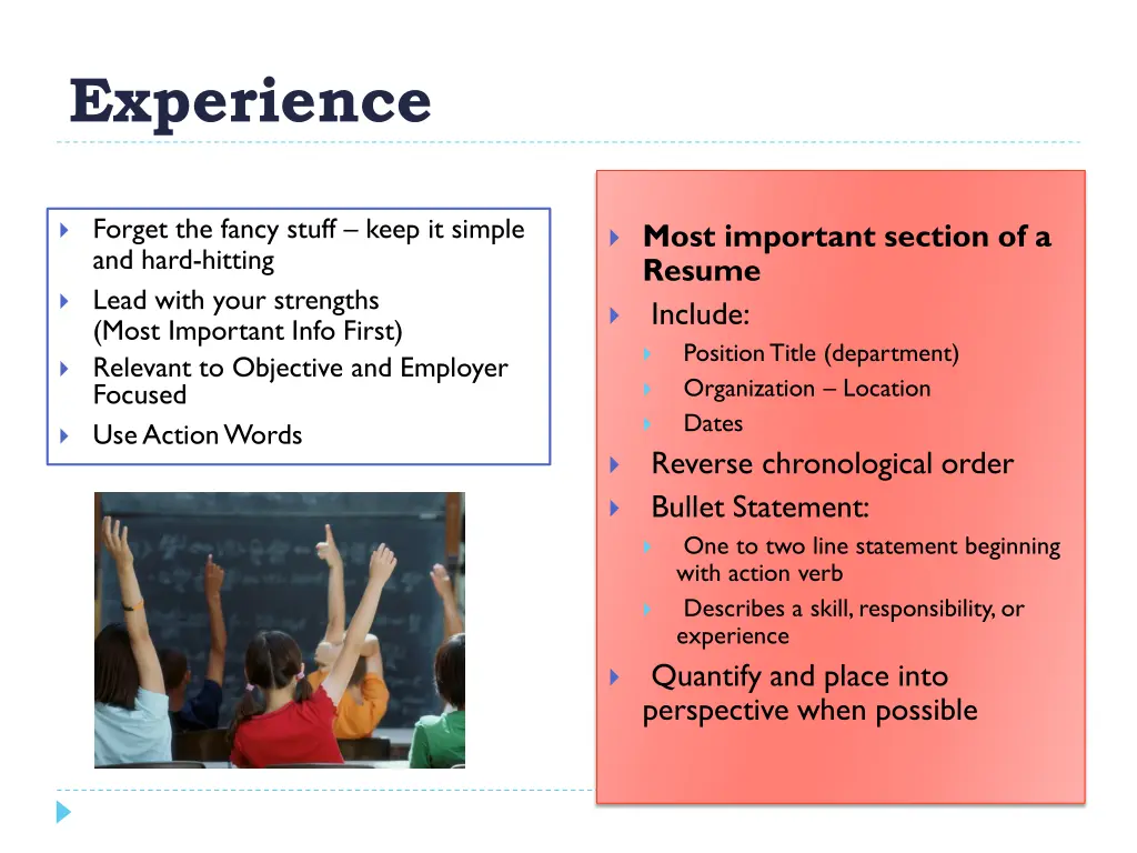 experience