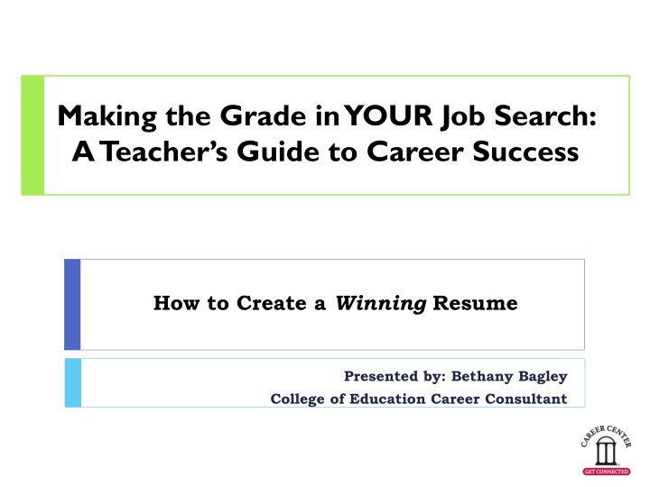 making the grade in your job search a teacher