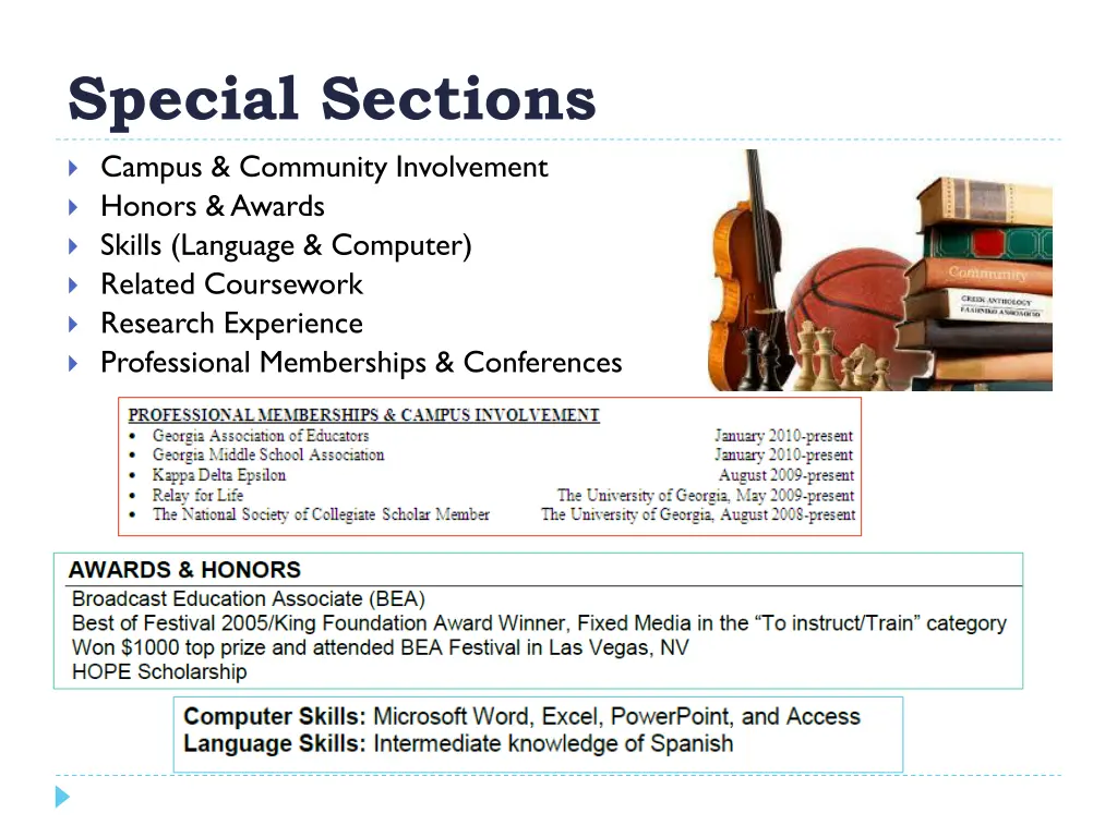 special sections