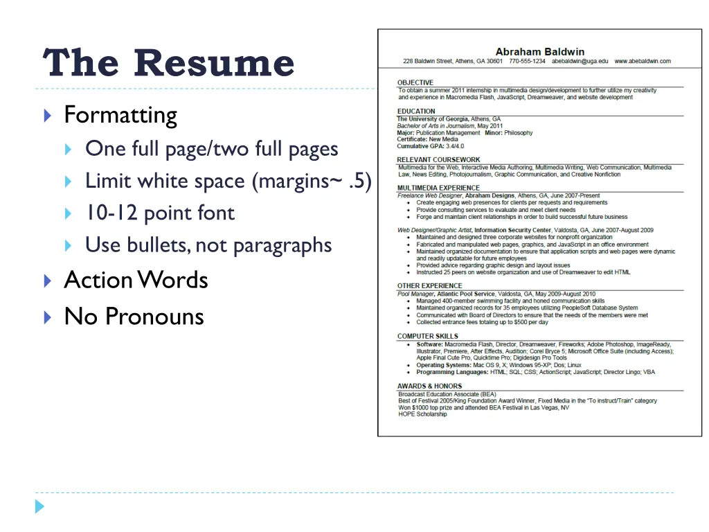 the resume 1