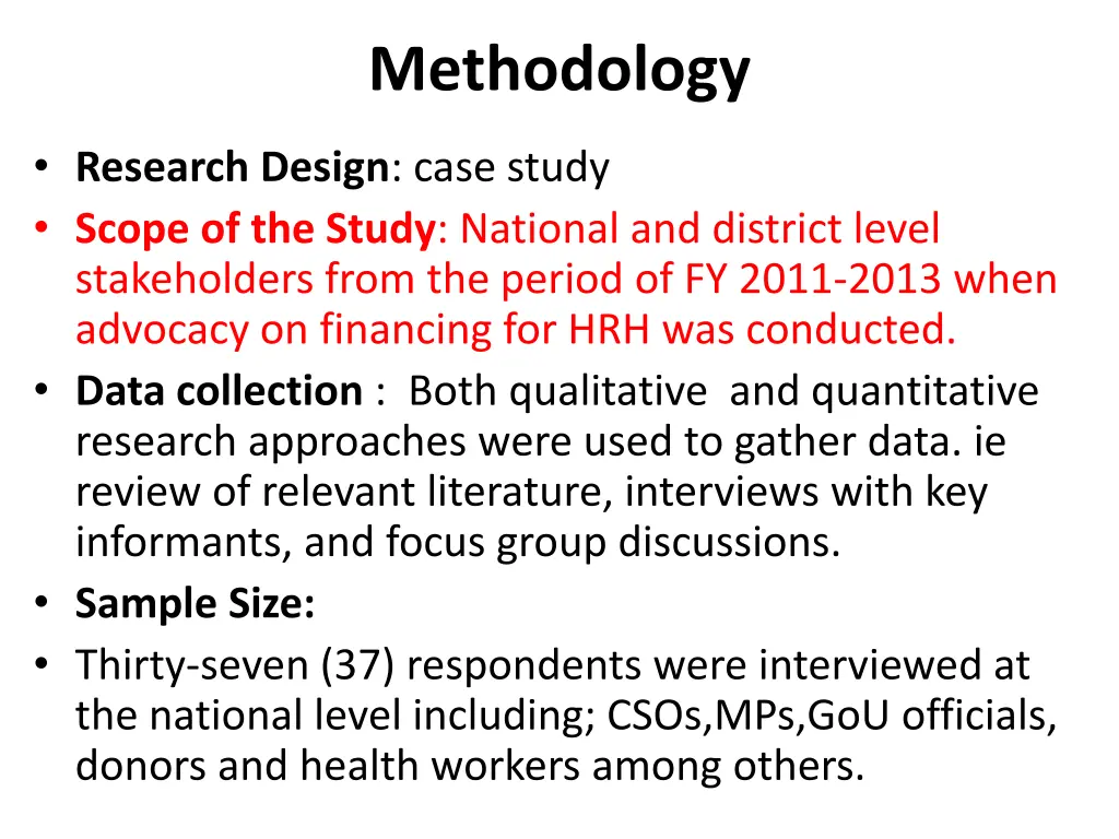methodology