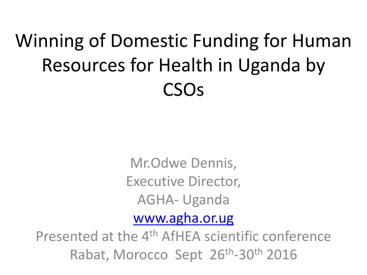 winning of domestic funding for human resources