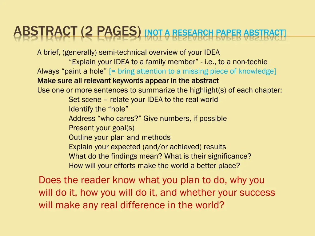 abstract 2 pages not a research paper abstract