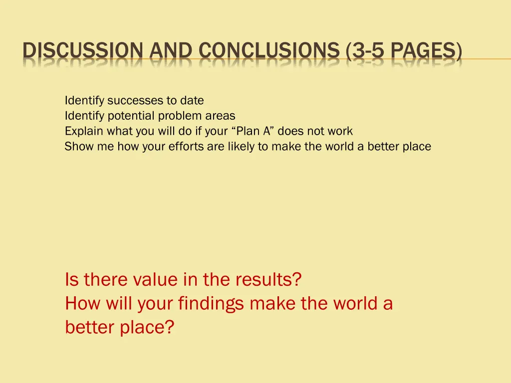discussion and conclusions 3 5 pages