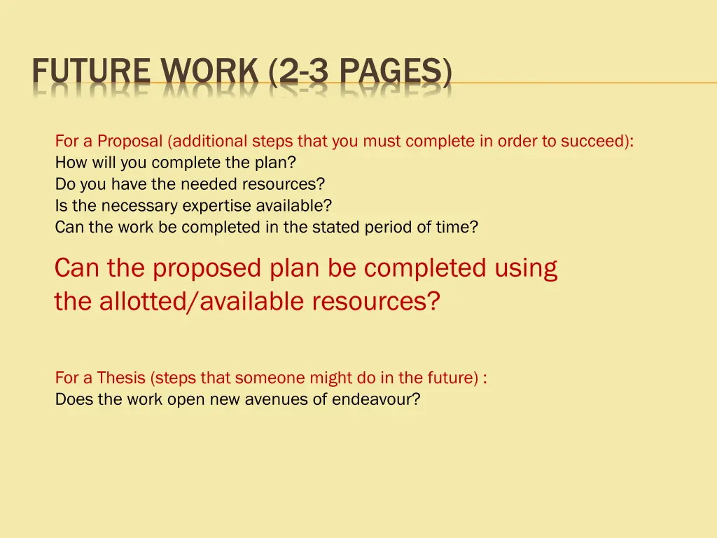 future work 2 3 pages