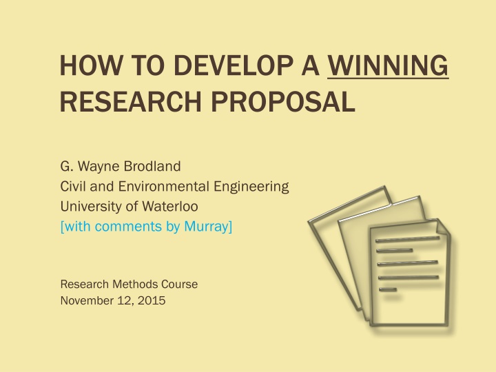how to develop a winning research proposal