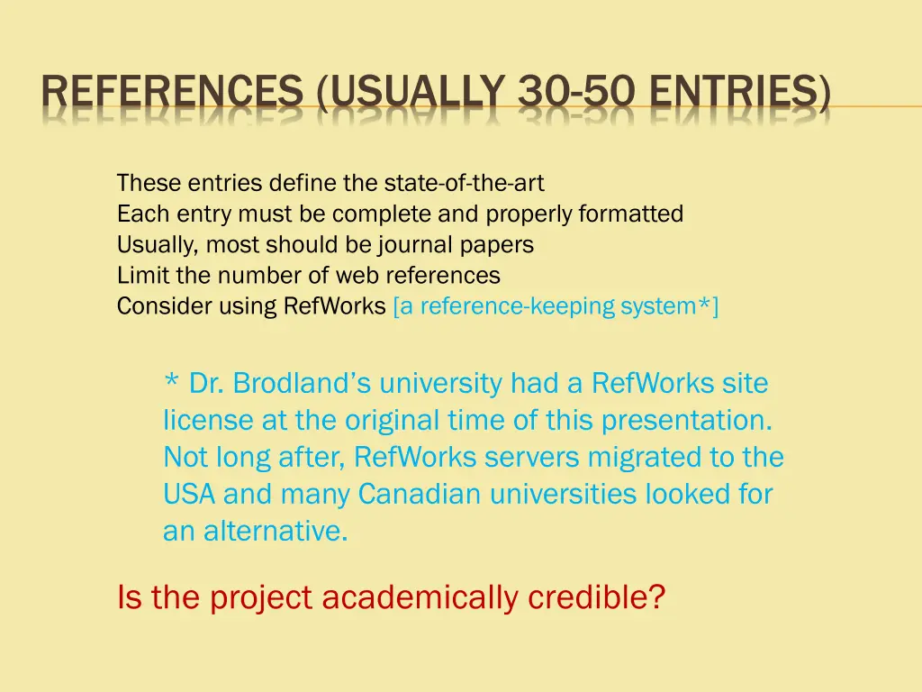 references usually 30 50 entries
