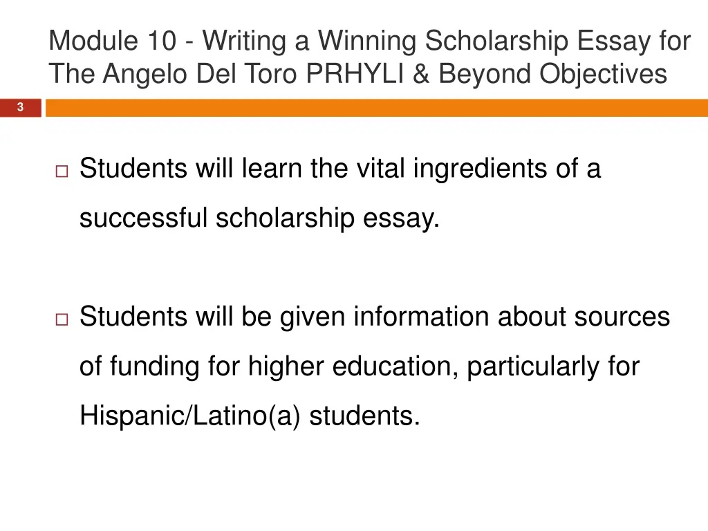 module 10 writing a winning scholarship essay 1