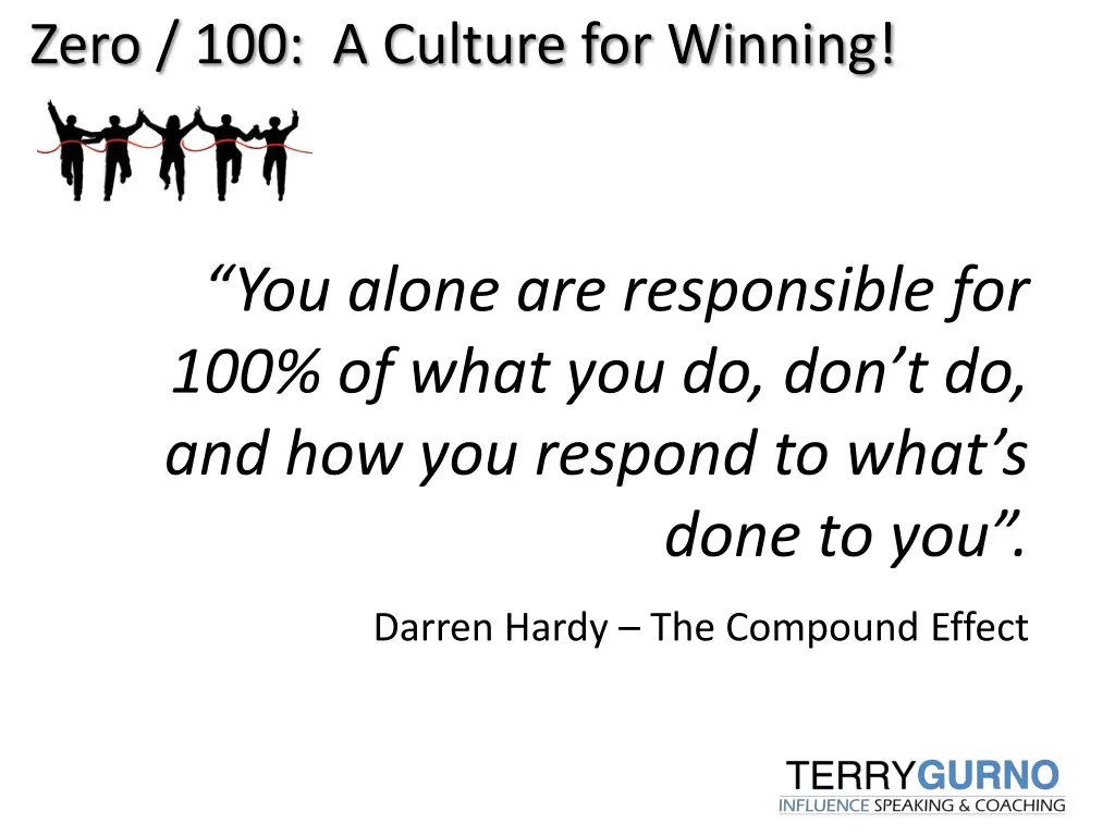 zero 100 a culture for winning