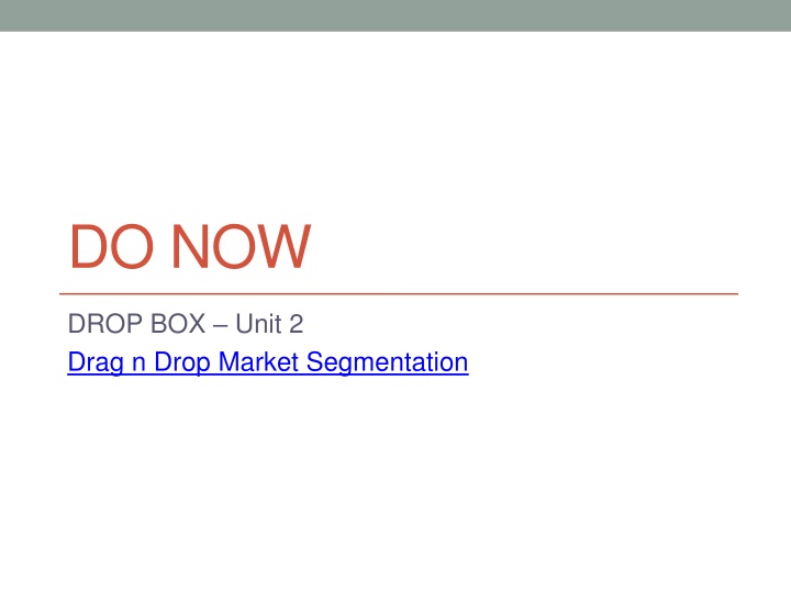 do now