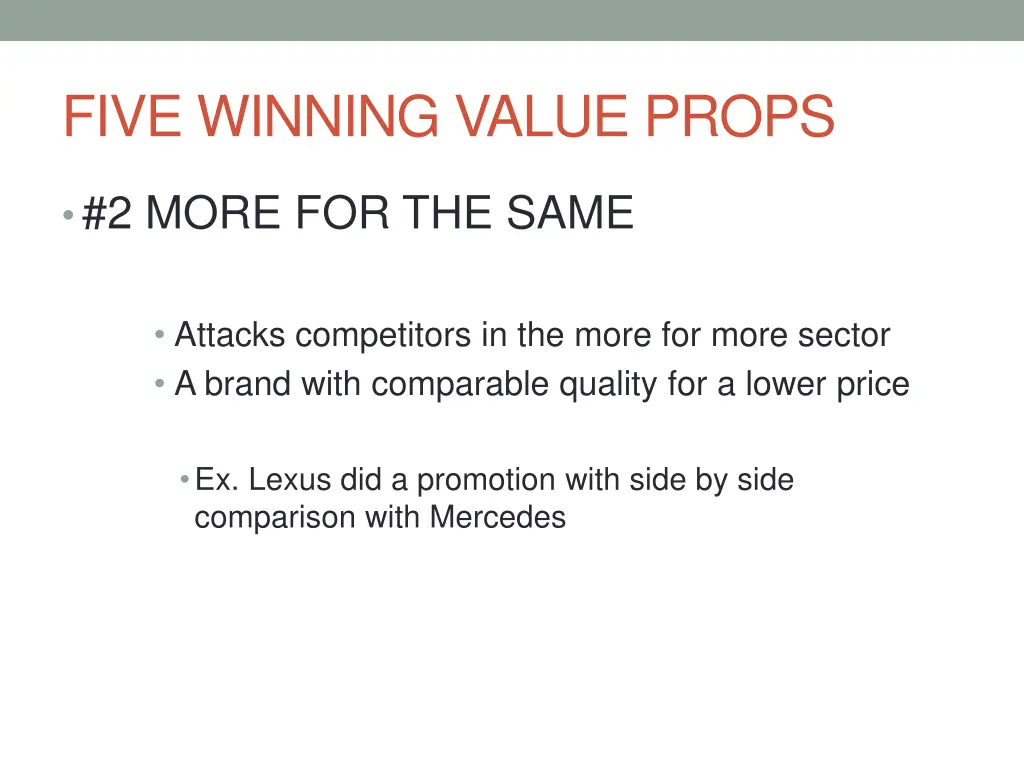 five winning value props 1