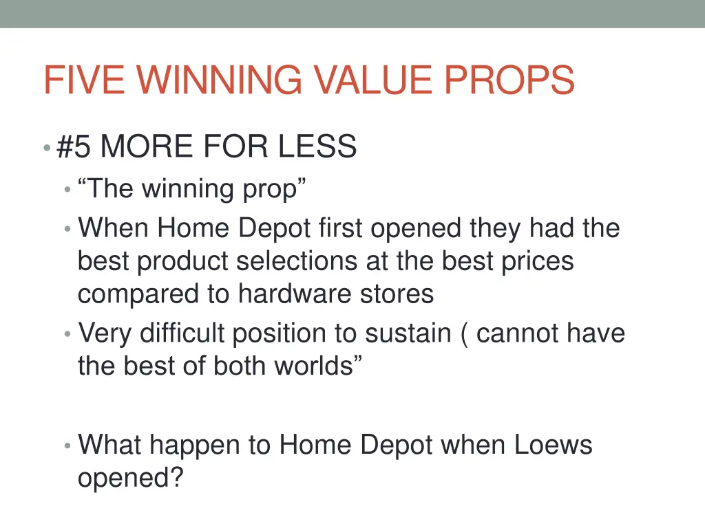 five winning value props 4