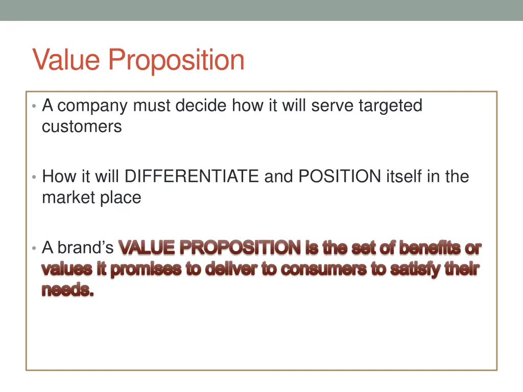 value proposition