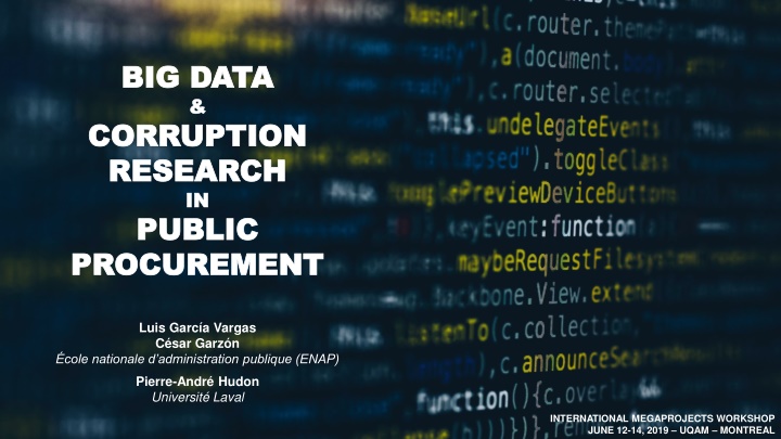 big data big data corruption corruption research
