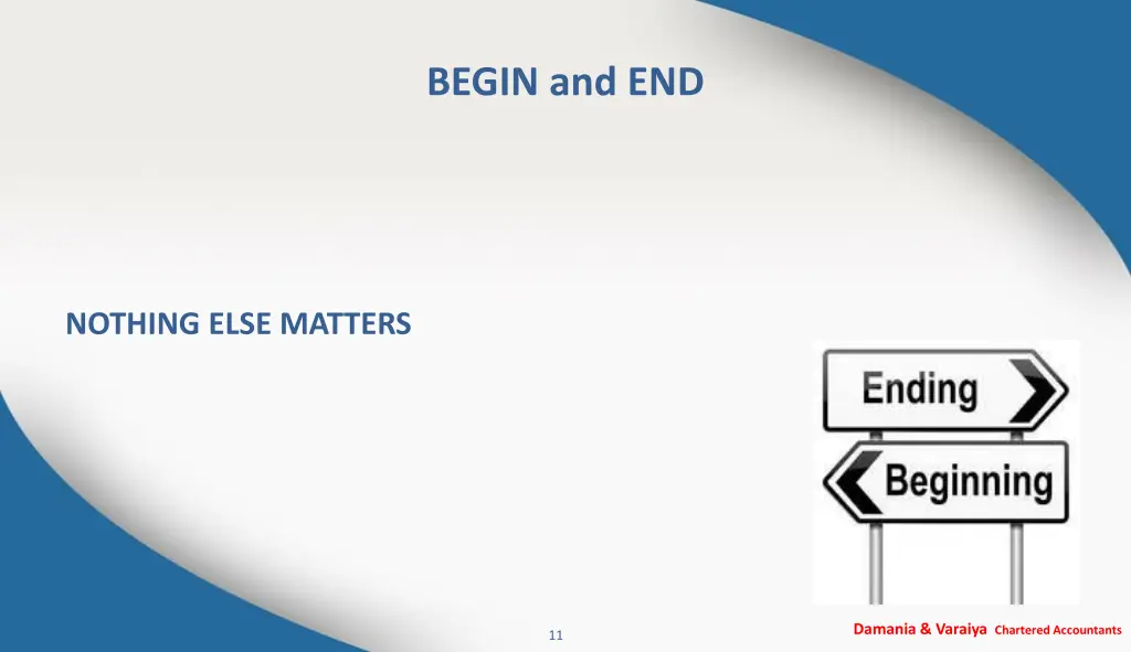 begin and end
