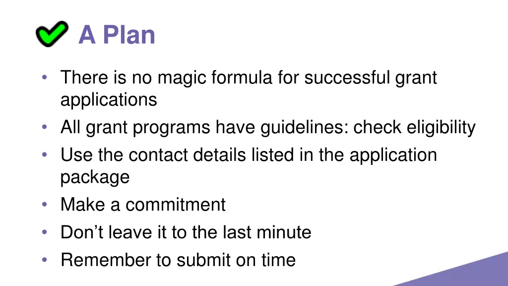a plan