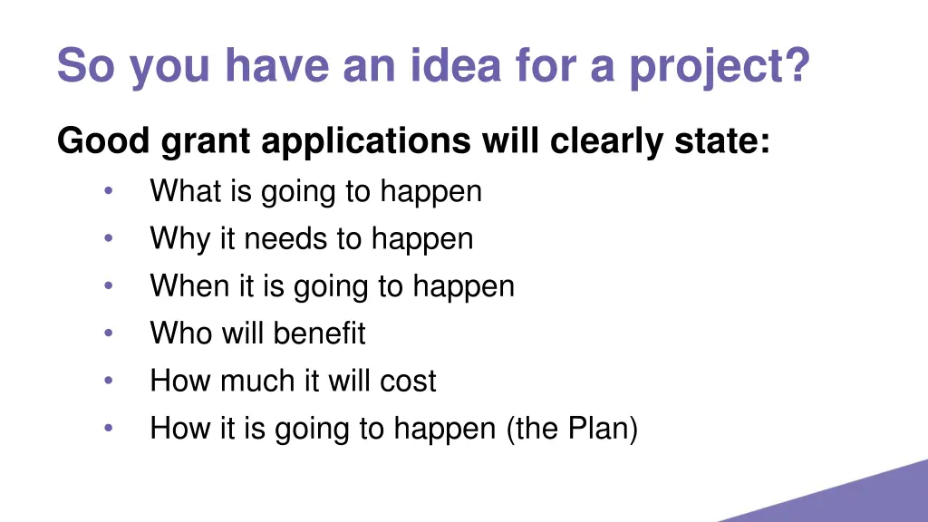 so you have an idea for a project