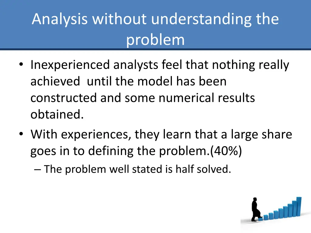 analysis without understanding the problem